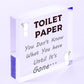 Toilet Paper Gone Funny Bathroom Toilet Friend Hanging Plaque Home Gift Sign