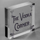 Vodka Corner Garden Shed Sign Kitchen Plaque Funny Alcohol Home Bar Pub Sign