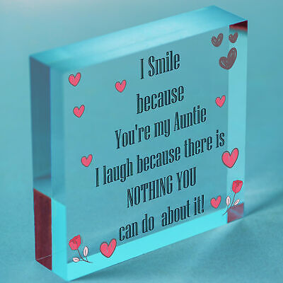 Auntie Gifts For Christmas Aunt Aunty Gifts For Birthday Wooden Heart Plaque