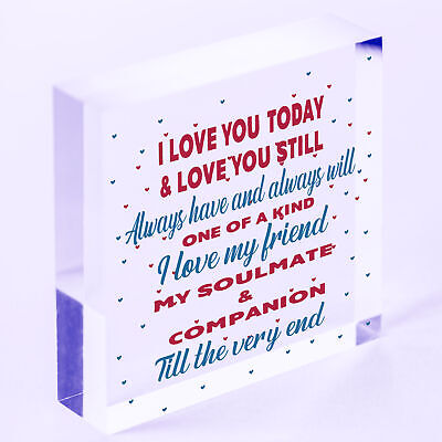 Soulmate Wooden Heart Gifts For Him Her Anniversary Gift Wife Husband Boy Girl