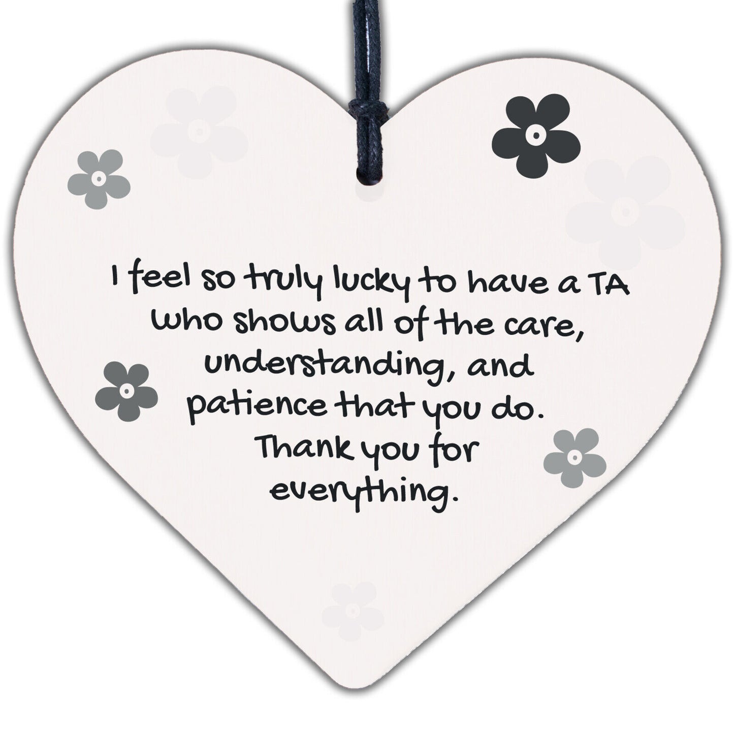 Amazing Teacher Teaching Assistant Leaving Gift Wooden Heart Plaque Thank You