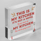 Vintage This Is My Kitchen Funny Plaque Shabby Chic Kitchen Wall Retro Sign Gift