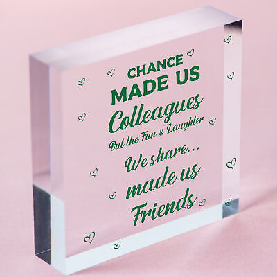 Colleague Thank You Gift Engraved Heart Co Worker Friend Team Memember Gift