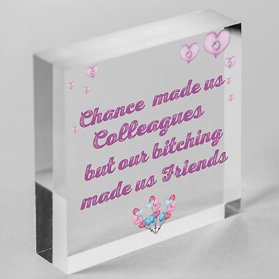 Colleague Friendship Leaving Work Gift Wooden Heart Plaque Friend Thank You Gift