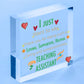 Teaching Assistant Thank You Gift Wood Heart Teacher Nursery Leaving School Gift