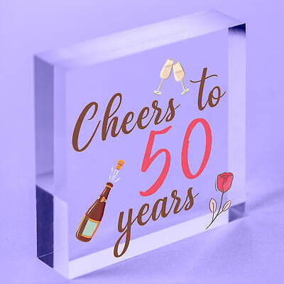 Cheers To 50 Years 50th Birthday Gift For Women 50th Birthday Card Alcohol Gift