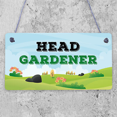 Garden Sign Head Gardener Plaque Garden Shed SummerHouse Sign Gift For Her Him