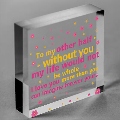 I Love You Keepsake Gift Husband Wife Valentines Day Gift For Him Her