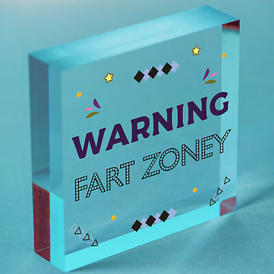 WARNING FART ZONE Funny Man Cave Sign Gaming Gift For Men Him Boys Bedroom Sign