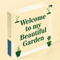 Novelty Beautiful Hanging Garden Plaque Present Home Shed Sign Friendship Gift