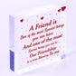 THANK YOU FRIENDSHIP GIFT Wood Heart Best Friend Plaque Birthday Gift For Friend