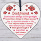 Best Friends Forever Friendship Hanging Heart Special Love Gift BFF Sign Present