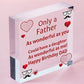 Dad Birthday Gifts From Daughter Wooden Heart Funny Novelty Gift For Him