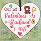 1st Valentines Day As Husband Wife Valentines Day Card For Husband Wife Heart