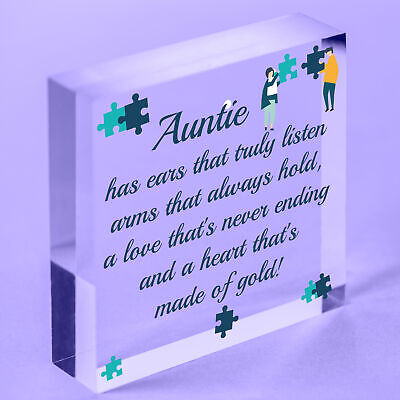 Auntie Gifts For Birthday Christmas Hanging Heart Plaque Special Sister Gift