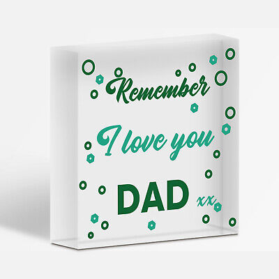 Remember I Love You Dad Wood Heart Gift For Fathers Day Birthday Keepsake