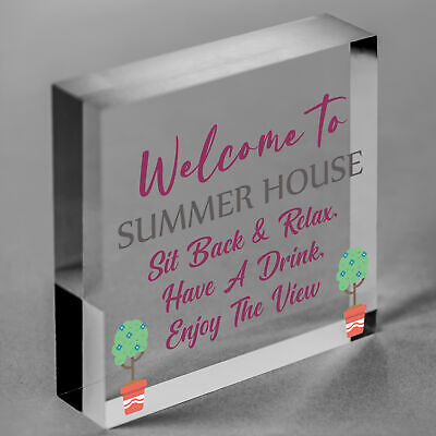 Novelty Summer House Signs Garden Shed Plaques Home Decor Gifts For Him Her