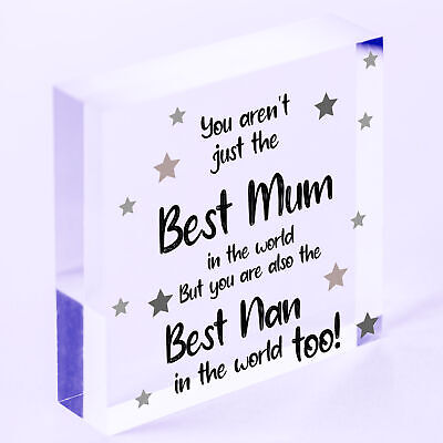 Cute Mother's Day Gift Card Wooden Heart Mum Gifts Nan Gifts Thank You Keepsake