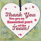 THANK YOU Gifts For Colleagues Employee Wooden Heart Plaque Office Work Gifts