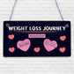 Weight Loss Tracker Chalkboard Journey Hanging Plaque Gift Slimming World Sign