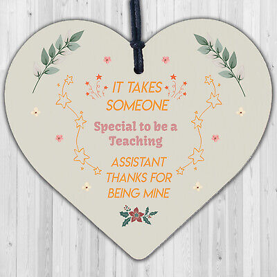 Teacher Gifts Wooden Heart School Nursery Pre School Leaving Thank You Present