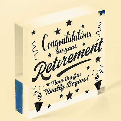 Retirement Congratulations Keepsake Handmade Wooden Heart Friendship Gift Plaque