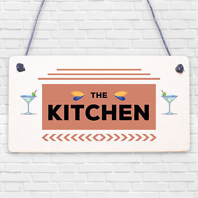 The Kitchen Hanging Plaque Seaside Nautical GIFT Shabby Chic Vintage House Sign