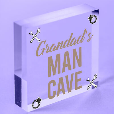 Grandads Man Cave Plaque Grandad Gifts For Christmas Gifts From Grandchildren