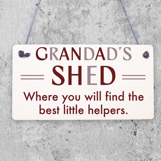 Grandad's Shed Plaque Garden Shed Summer House Sign Dad Fathers Day Gift For Him