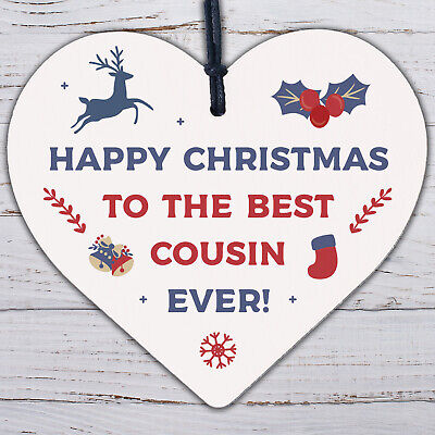 Christmas Gift For Cousin Hanging Wooden Christmas Decoration Family Gift