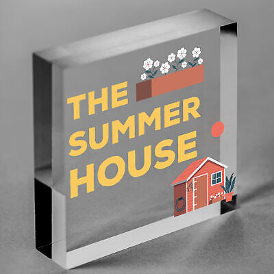 The Summer House Plaque Garden Shed Hanging Wall Door Decor Sign Gifts For Her