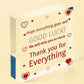 Good Luck Leaving Colleague Friend Teacher Work New Job Gift Wood Sign Present