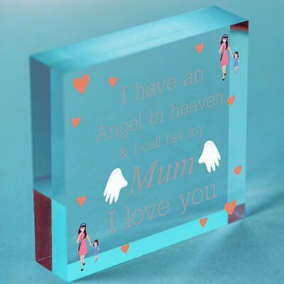 Special Mum Heart Shaped Wooden Memorial Grave Plaque Xmas Tree Decoration