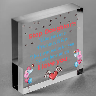 Step Daughter Birthday Christmas Card Gift For Daughter From Step Mum Dad Heart