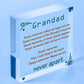 Grandad Grandfather Memorial Plaques Wooden Heart Sign Ornament Christmas