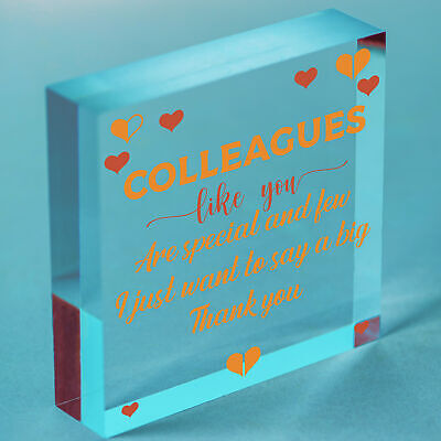 Special And Few Colleagues Heart Plaque Sign Friendship Thank You Office Gift