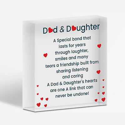 Dad And Daughter Gift Hanging Heart Fathers Day Birthday Gift For Dad Poem