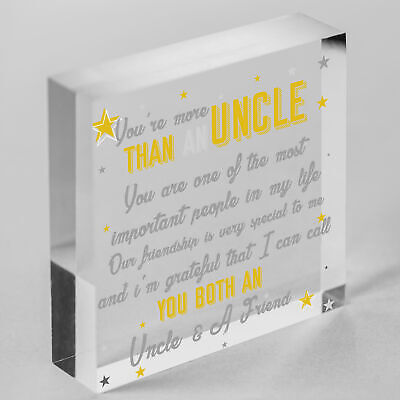 Uncle Friendship Gift Handmade Wooden Heart Birthday Gift Plaque Sign Keepsake