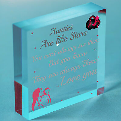 Sister Auntie Aunt Aunty Wood Heart Plaque Sign Birthday Thank You Keepsake Gift