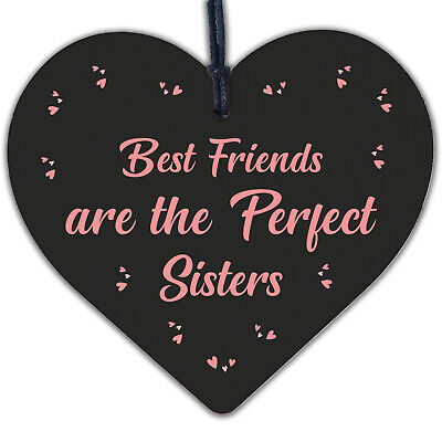 BEST FRIEND SISTER Plaque Thank You Gift Heart Keepsake Gift For Her Women