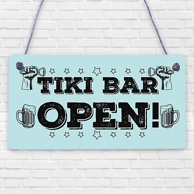 Welcome Tiki Bar Signs Novelty Bar Decor Gifts Hanging Signs For Home Bar Gifts