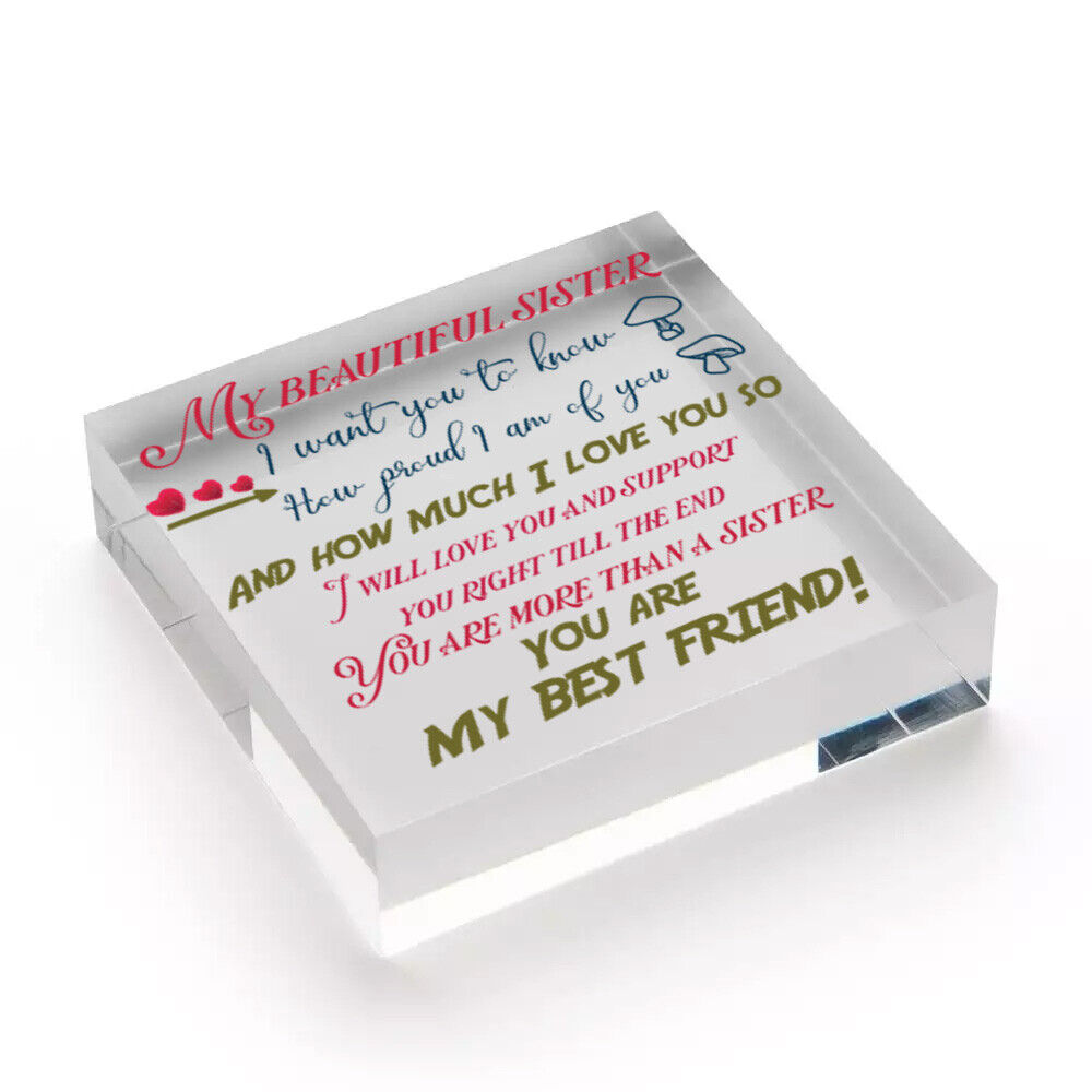 Sister Birthday Card Gift Plaque Sister Gifts For Christmas Best Friend Keepsake