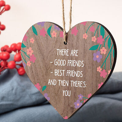 Christmas Gift For Best FRIEND Wood Heart Funny Friendship Gift Birthday Plaque