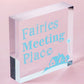 Garden Sign Fairies Meeting Place Hanging Shed SummerHouse Plaque Gifts For Her