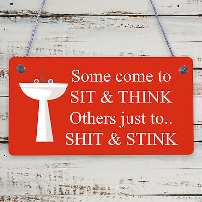 Come To Sit Funny BATHROOM Signs Chic Door Plaque for Toilet Bathroom The Loo