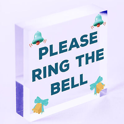 PLEASE RING THE BELL House Door Hanging Plaque Garden Home Decor Sign Notice