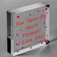 Valentines Gifts For Him Her Engraved Heart LOVE Gift For Boyfriend Husband Wife