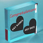 Congratulations Couple Wedding Engagement Gift Hanging Plaque Cute Love Sign