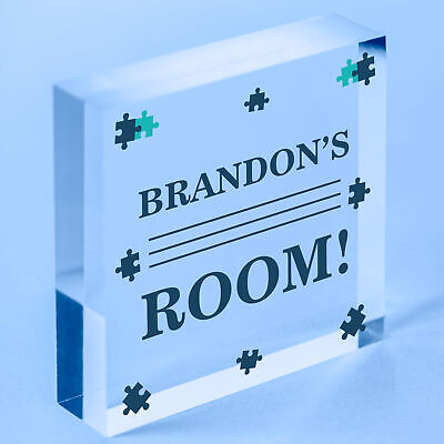 Personalised Door Space Theme Sign Kids Bedroom Grandson Son Nephew Boys