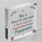 Congratulations On Your Engagement Mr & Mrs Wedding Gift Wooden Heart Plaque